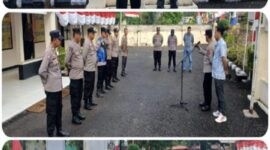 Foto : Apel Pagi Polsek Kota Karawang Dipimpin oleh Kanit Patrol