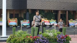 Foto : Polda Banten melaksanakan upacara yang berlangsung di Lapangan Apel Mapolda Banten