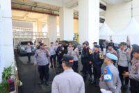 Foto : Pengamanan BRI Super League 2025 antara Dewa United melawan Persik Kediri