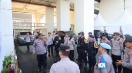 Foto : Pengamanan BRI Super League 2025 antara Dewa United melawan Persik Kediri