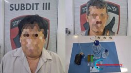 Foto : Ditresnarkoba Polda Banten menangkap dua orang tersangka dalam kasus penyalahgunaan narkotika jenis sabu