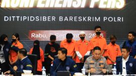 Foto : Polri mengamankan tujuh pelaku penyebar konten provokatif melalui media sosial yang berkaitan dengan aksi unjuk rasa pada 25 dan 28 Agustus 2025