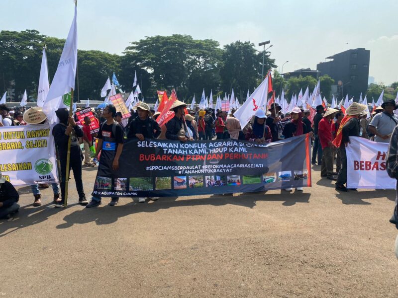 Foto : Kepala Departemen Penguatan Organisasi Rakyat Konsorsium Pembaruan Agraria (KPA), Syamsudin Wahid ajak masyarakat untuk konsisten perjuangkan reformasi agraria dan jangan terprovokasi