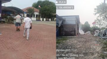 Foto : Masyarakat desa Wanakerta bersama Dirut PT Media Propam News TV Datang Kantor Camat