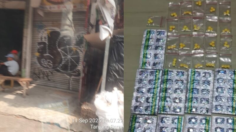 Foto : Toko obat berkedok konter hp di jln TB Simatupang, Tanjung Barat, Jagakarsa, Jakarta Selatan.