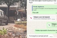 Foto : Toko Obat di Jl. TB Simatupang dan Chat whatsapp dengan Polsek