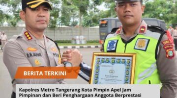 Kapolres Metro Tangerang Kota Pimpin Apel Jam Pimpinan dan Beri Penghargaan Anggota Berprestasi