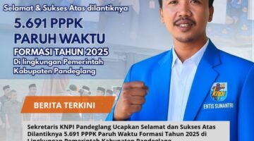 Sekretaris KNPI Pandeglang Ucapkan Selamat dan Sukses Atas Dilantiknya 5.691 PPPK Paruh Waktu Formasi Tahun 2025 di Lingkungan Pemerintah Kabupaten Pandeglang